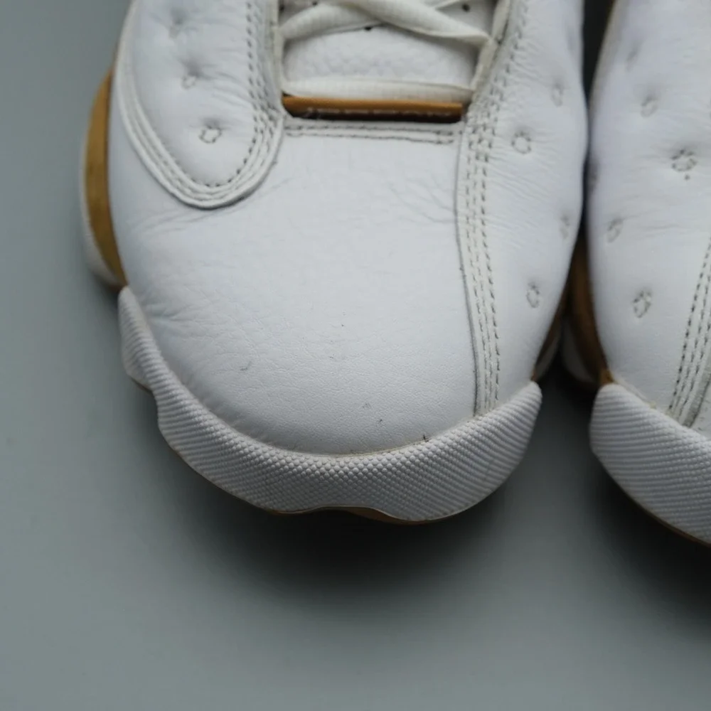 Nike Air Jordan 13 Retro Wheat White 10.5 414571-171 Leather Basketball Sneakers